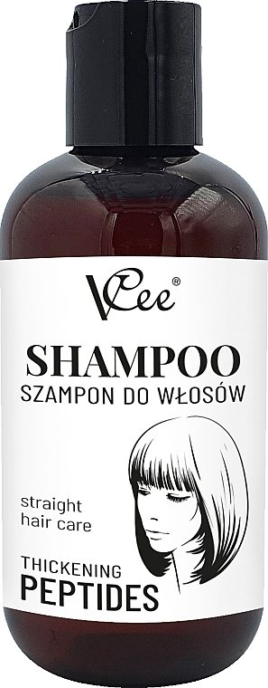 Шампунь с пептидами для прямых волос - VCee Thickening Shampoo For Straight Hair With Peptides — фото N1