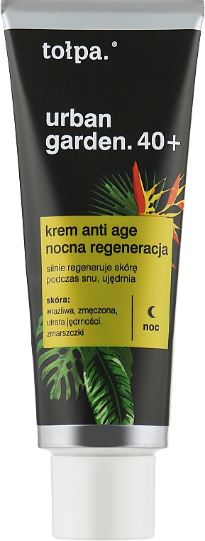 Крем для лица ночной - Tolpa Urban Garden 40+ Anti-Age Night Cream