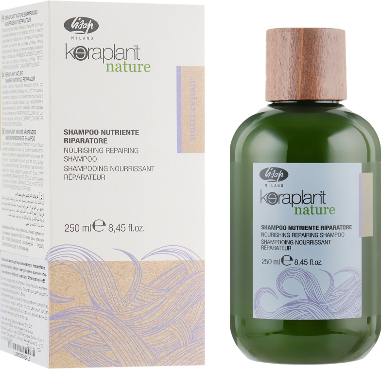 Шампунь для восстановления волос - Lisap Keraplant Nature Nourishing Shampoo — фото N4