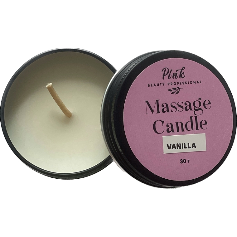 Масажна свічка з ароматом "Ваніль" - Pink Massage Candle Vanilla — фото N1