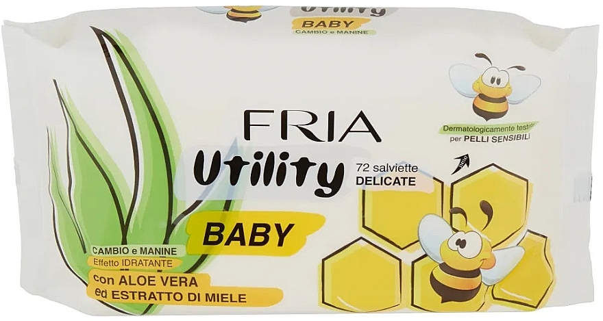 Дитячі вологі серветки - Fria Baby Utility Delicate Wipes — фото N1