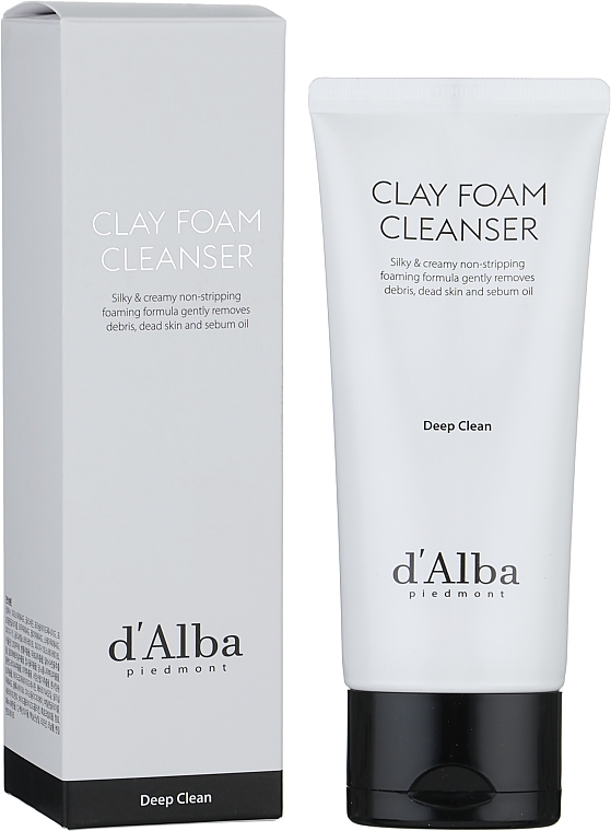 Нежная пенка для глубокого очищения кожи - D'Alba Deep Clean Clay Foam Cleanser — фото N2