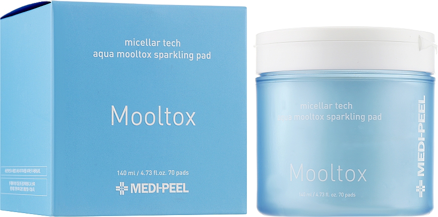 Пилинг-пэды для увлажнения и очищения кожи лица - Medi Peel Aqua Mooltox Sparkling Pad — фото N2