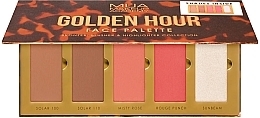 Палетка для макияжа - MUA Golden Hour Face Palette Bronze, Blush, Highlight — фото N3
