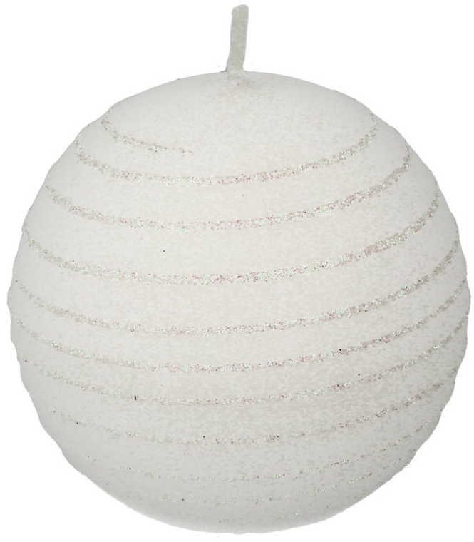 Декоративная свеча "Белый шар", 10см - Artman Andalo — фото N1