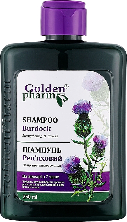 Шампунь "Репейный" - Голден-Фарм Burdock Shampoo — фото N1