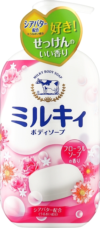 Рідке пінне мило з керамідами і молочними протеїнами для тіла - Gyunyu Sekken (COW) Milky Body Soap — фото N1