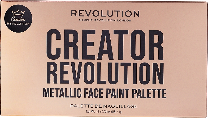 Палитра металлических красок для лица - Revolution Creator Revolution Metallic Face Paint Palette — фото N2