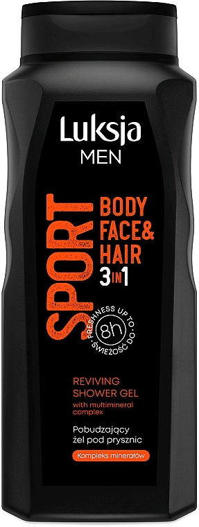 Гель для душа 3в1 - Luksja Men 3in1 Sport Reviving Shower Gel — фото N1