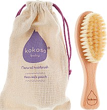 Деревянная щетка для волос из натуральной щетины - Kokoso Baby Natural Baby Hairbrush — фото N2
