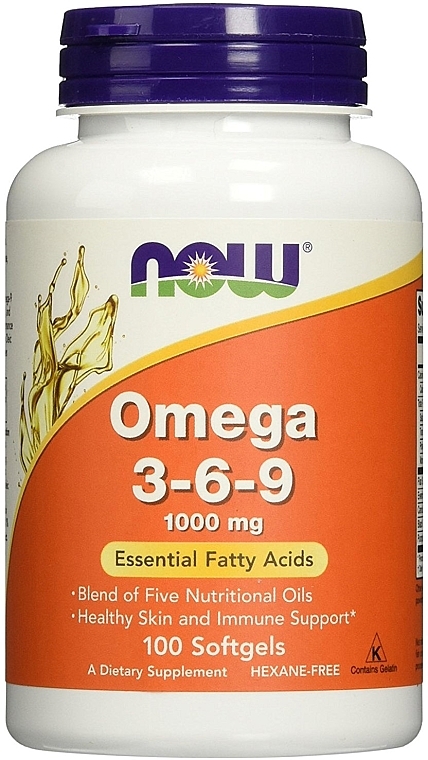 Капсули "Омега 3-6-9" 1000 mg - Now Foods Omega 3-6-9 — фото N3
