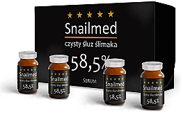Відновлювальна сироватка для обличчя й тіла - Snailmed Clean Snail Slime 58,5% Black Serum — фото N2