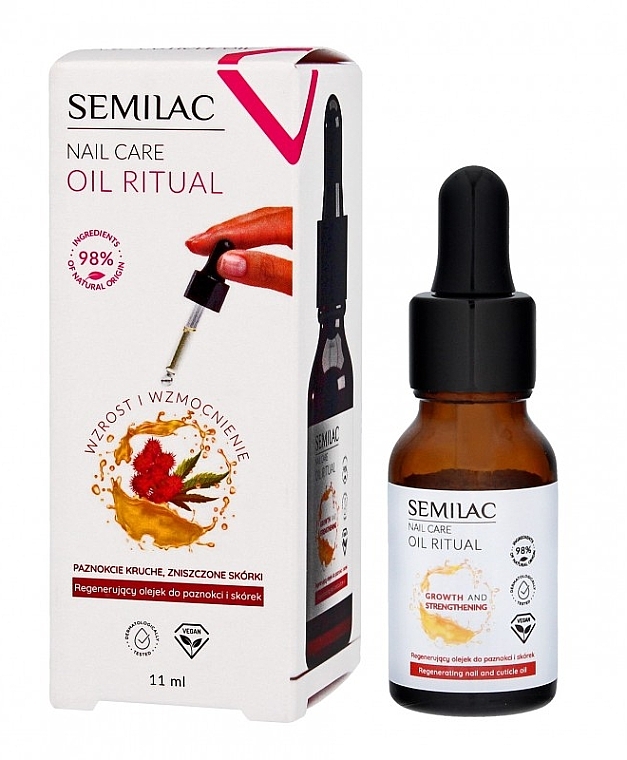 Восстанавливающее масло для ногтей и кутикулы - Semilac Nail Care Oil Ritual  — фото N1