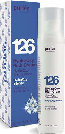 Гіалуроновий зволожувальний крем, живильний - Purles 126 HydraOxy Intense HyalurOxy Rich Cream