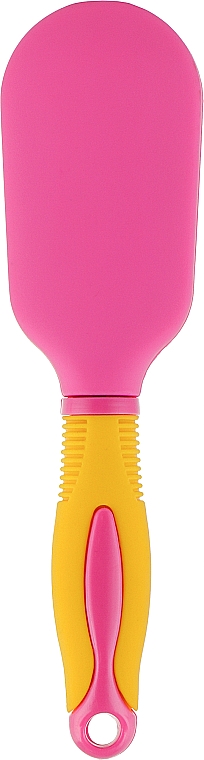 Щетка для волос детская массажная, желто-розовая - Titania  — фото N2