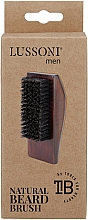 Щітка для бороди з натуральним ворсом кабана, прямокутна - Lussoni Men Natural Baerd Brush — фото N3