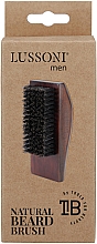 Щетка для бороды с натуральным ворсом кабана, прямоугольная - Lussoni Men Natural Baerd Brush — фото N3