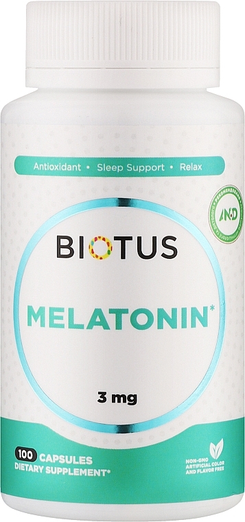 Дієтична добавка "Мелатонін", 3 мг - Biotus Melatonin — фото N3