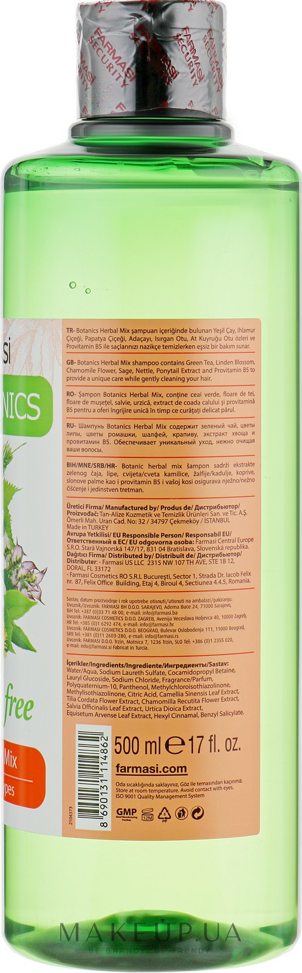 Eco Botanics Shampoo Ingredients