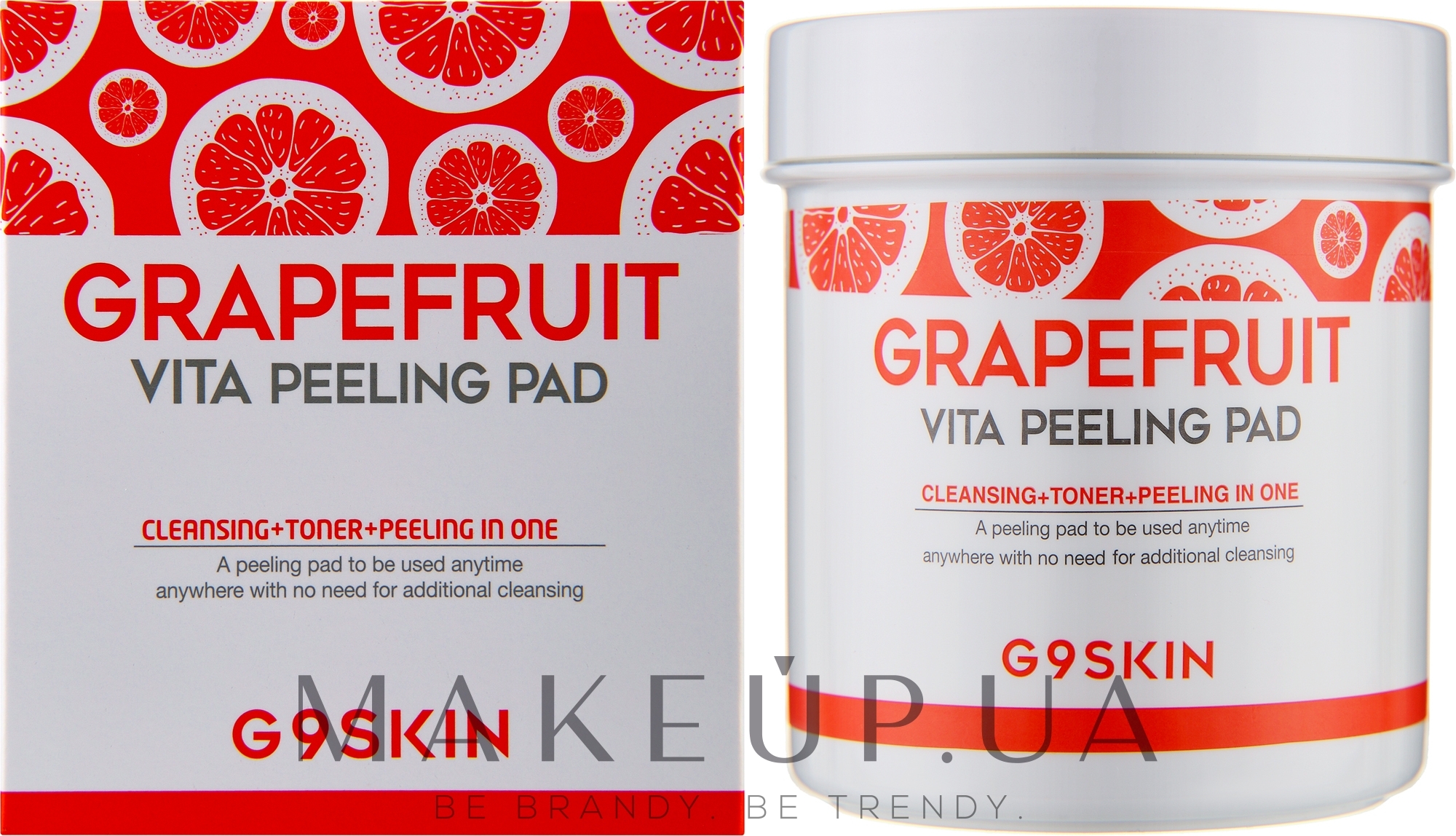 Пілінг-педи для очищення шкіри, з грейпфрутом - G9Skin Grapefruit Vita Peeling Pad — фото 100шт