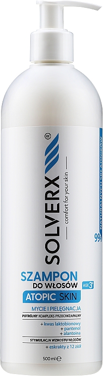 Шампунь для волосся - Solverx Atopic Skin Shampoo — фото N3