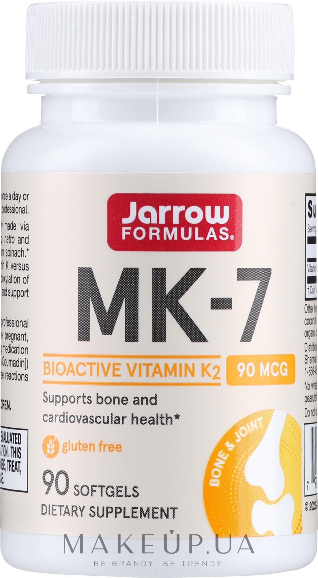 Харчові добавки - Jarrow Formulas MK-7 90 mcg — фото 90шт