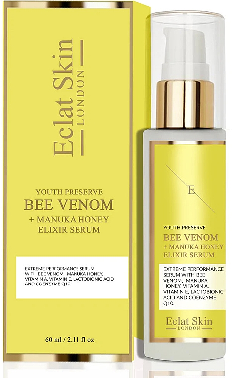 Антивіковий еліксир для обличчя - Eclat Skin London Bee Venom + Manuka Honey Elixir Serum — фото N1