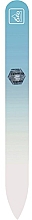 Парфумерія, косметика Скляна пилочка для нігтів у чохлі, 14 см, пастельно-блакитна - Erbe Solingen Soft-Touch