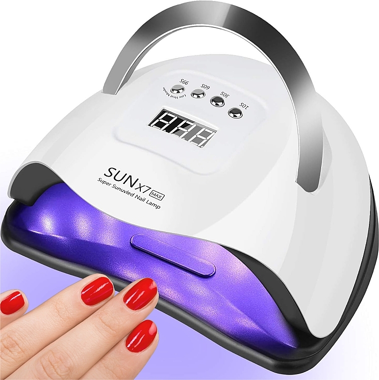 Лампа для манікюру, біло-чорна - Lewer Sun X7 Max Super Sunuvled Nail Lamp — фото N1