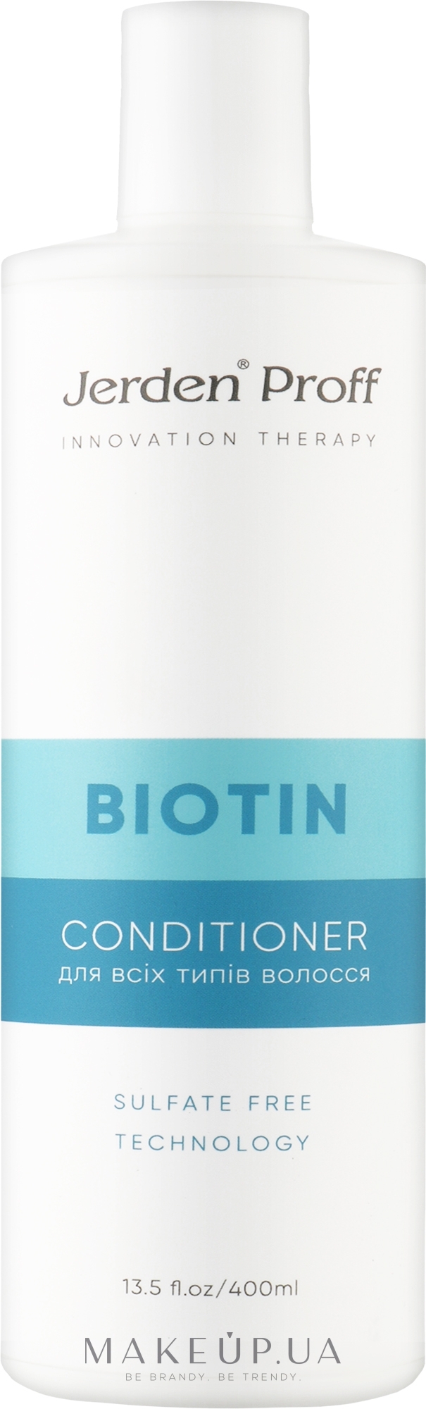 Кондиціонер для волосся безсульфатний з біотином і колагеном - Jerden Proff Biotin — фото 400ml