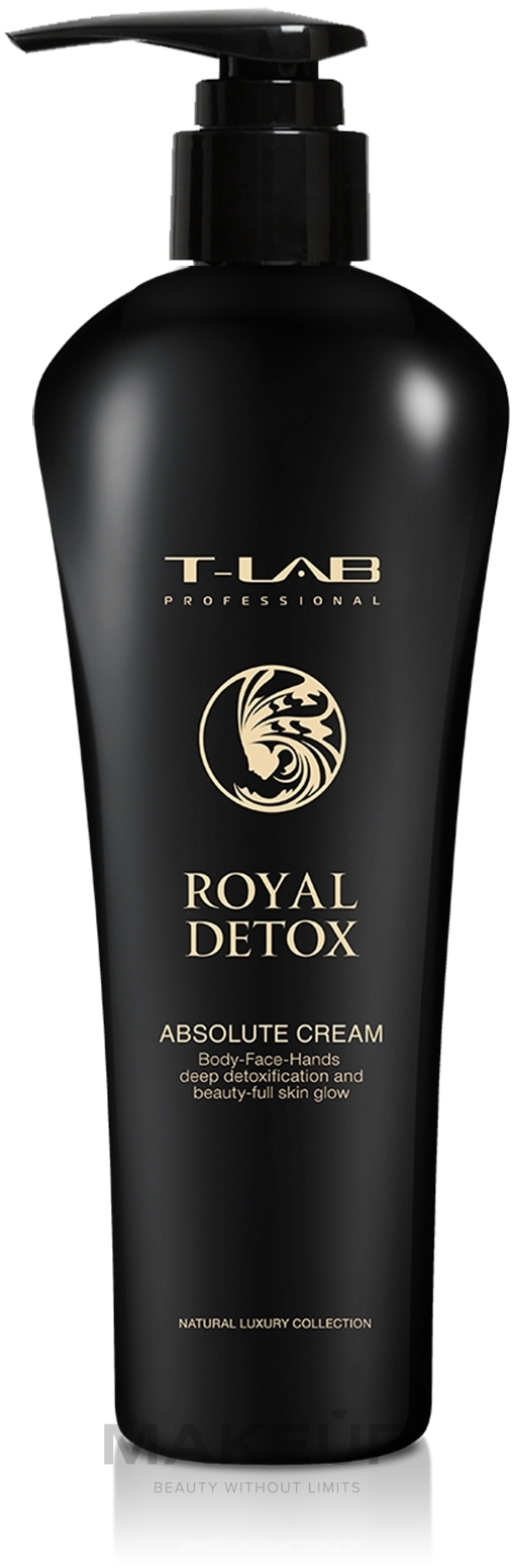Крем для абсолютної детоксикації обличчя, рук і тіла - T-Lab Professional Royal Detox Absolute Cream — фото 300ml
