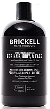 Парфумерія, косметика Гель для душу й тіла 3 в 1 "Spicy Citrus" - Brickell Men's Products Rapid Wash