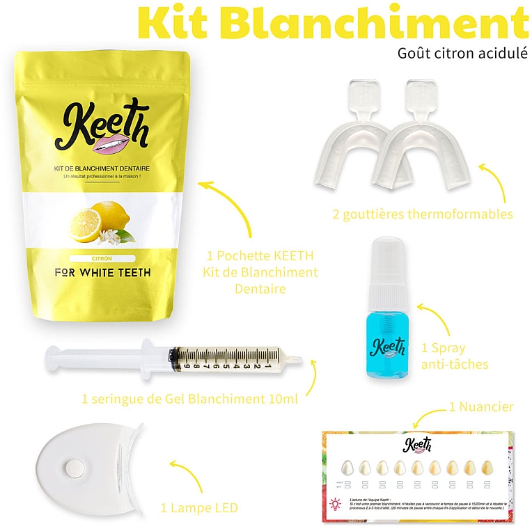 Набор для отбеливания зубов "Лимон" - Keeth Lemon Teeth Whitening Kit — фото N2