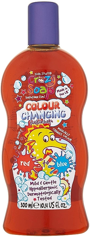 Пена для ванны "Красно-синяя" - Kids Stuff Crazy Soap Colour Changing Bubble Bath — фото N1