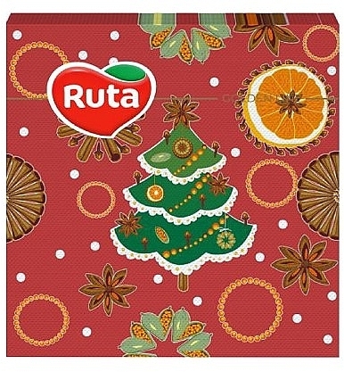 Салфетки сервировочные "Новогодняя елка", двухслойные, 33x33 см, 20 шт. - Ruta — фото N1