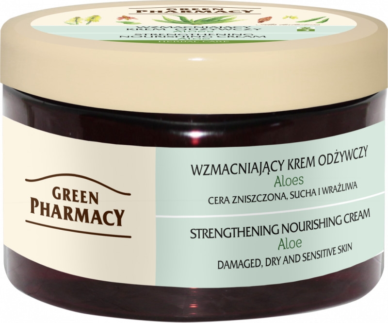 Крем для обличчя "Алое" - Green Pharmacy Strengthening Nourishing Cream Aloe — фото N3
