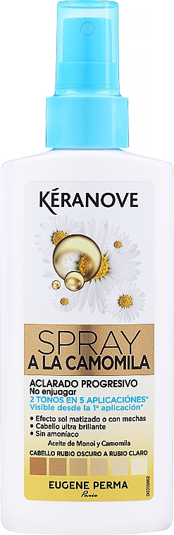 Осветляющий спрей для волос с экстрактом ромашки - Eugene Perma Keranove Spray A La Camomila — фото N1