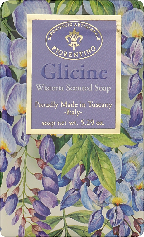 Мыло натуральное "Глициния" - Saponificio Artigianale Fiorentino Masaccio Wisteria Soap — фото N1