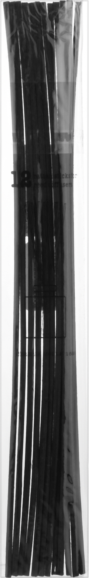 Запасные ротанговые палочки для диффузора, 25 см, черные - Cereria Molla — фото 12шт