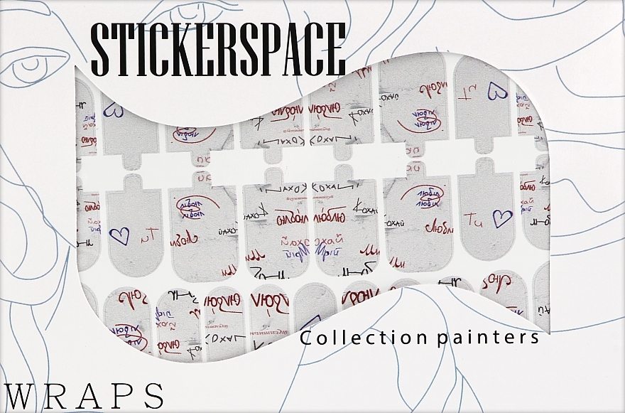Дизайнерские наклейки для ногтей "Love" - StickersSpace — фото N1