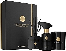 Парфумерія, косметика Набір - Rituals Private Collection Precious Amber (diffuser/100ml + candle/360g + spray/250ml)