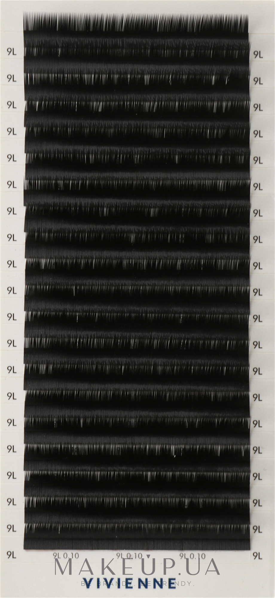 Накладные ресницы "Elite", черные, 20 линий (0,1, L, 9) - Vivienne — фото 1уп