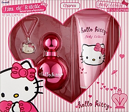 Духи, Парфюмерия, косметика Sanrio Hello Kitty Eau De Toilete - Набор (edt/100ml + b/l/150ml + charm)