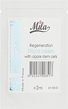 Духи, Парфюмерия, косметика Восстанавливающий ночной крем с стволовыми клетками яблока - Mila Regeneration Night Cream With Apple Stem Cells (пробник)