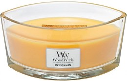 Ароматическая свеча в стакане - WoodWick Hearthwick Flame Ellipse Candle Seaside Mimosa — фото N1