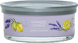 Ароматична свічка на підставці "Лимон і лаванда", 5 ґнотів - Yankee Candle Lemon Lavender Tumbler — фото N1