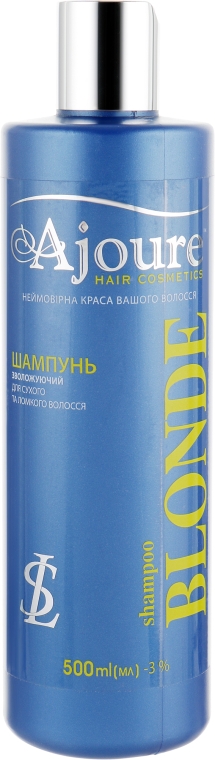 Зволожувальний шампунь для сухого і ламкого волосся - Ajoure Blonde Shampoo — фото N1