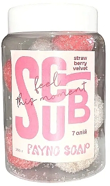 Скраб для тіла "Strawberry Velvet" - Fayno Soap Scrub — фото N1