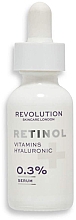 Сыворотка для лица с ретинолом - Revolution Skincare 0.3% Retinol with Vitamins & Hyaluronic Acid Serum — фото N1