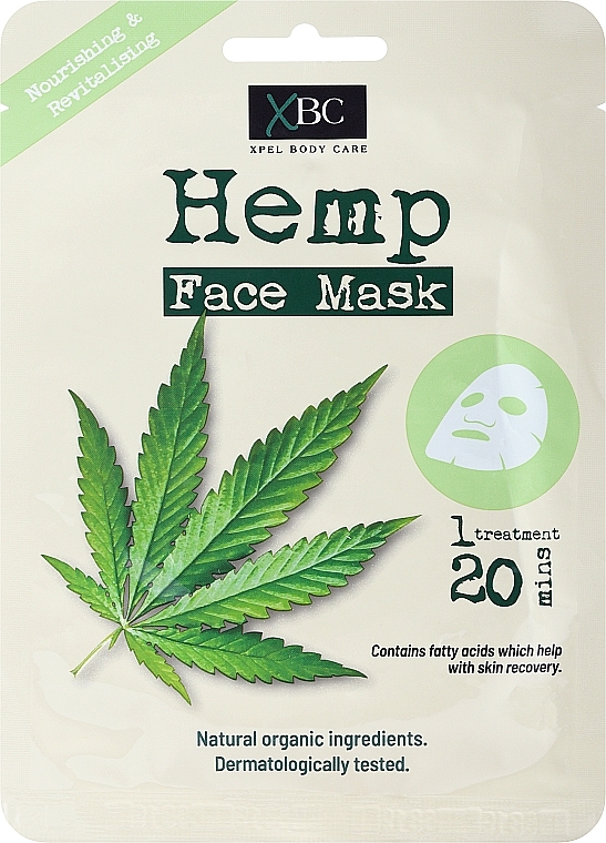 Тканинна маска для обличчя - Xpel Marketing Ltd Hemp Face Mask — фото N1